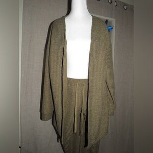 Olive Green Women's Sweater Set
